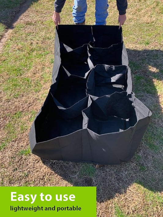 Fabric Raised Garden Bed, 6 x 3 x 1 ft Planter Boxes Outdoor with 8 Grids, Perfect for Vegetables, Herbs, and Flowers, Durable Garden Beds for Home Gardening Enthusiasts