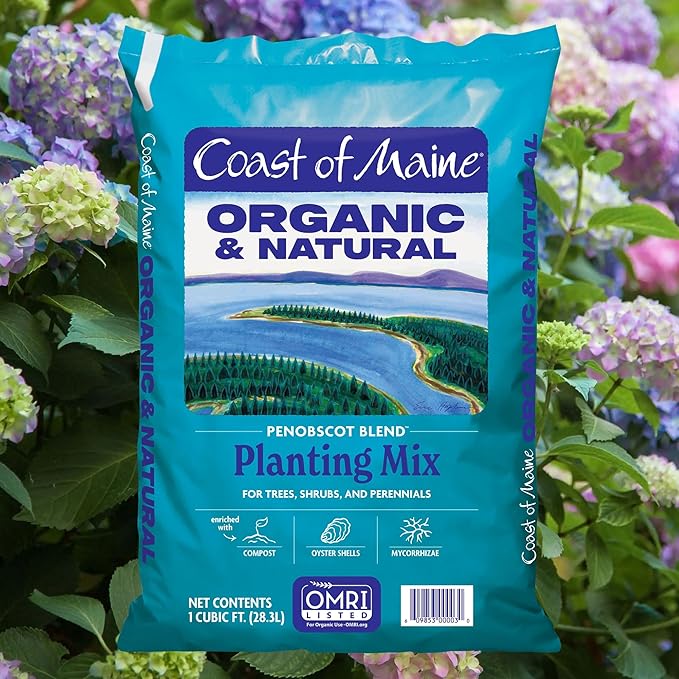 Coast of Maine Penobscot Blend, 1 cu ft (Pack of 2) Organic and Natural Planting Mix for Trees, Shrubs and Perennials