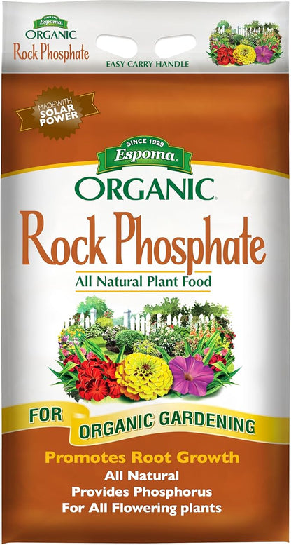 Espoma RP28 Rock Phosphate – 28lb Organic Plant Fertilizer! for Outdoor Flower Or Vegetable Gardens – Promotes Blooming & Root Growth – for Use On All Plants