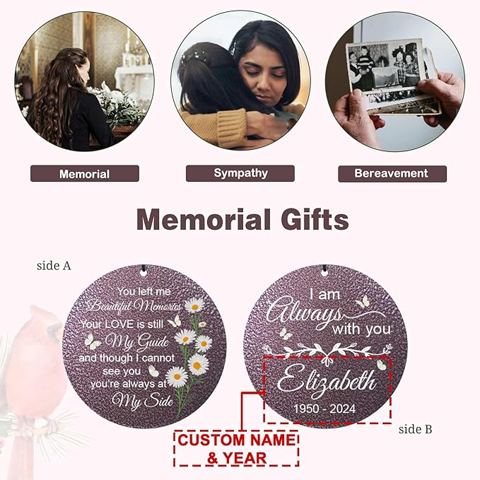 ASTARIN Personalized Memorial Wind Chime for Loss of Loved One 30/36/45 inch, Sympathy Deep Tone Wind Chimes for Mom Dad/Mother Father, Remembrance Gifts for Grief Condolence Funeral, Produced in USA