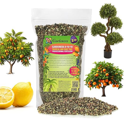 𝐏𝐑𝐎𝐅𝐄𝐒𝐒𝐈𝐎𝐍𝐀𝐋 8-10-10 Professional Fertilizer for Banana, Flowering, and Fruit Trees, Ornamentals - Boosts Flowering & Fruiting - for Indoor & Outdoor Plants (5 QUARTS)