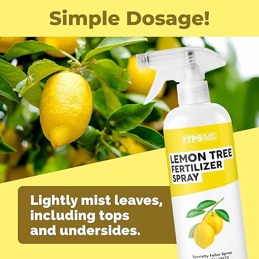Lemon Tree Fertilizer Spray, Gentle Foliar Feeding Spray for Healthy Leaves and Plants, Liquid Fertilizer by TPS Plant Foods, 16oz (475ml)