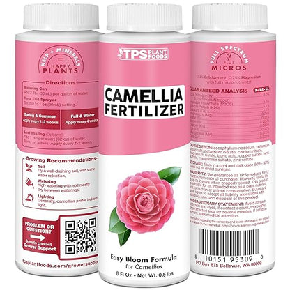 Camellia Fertilizer, Complete Liquid Camellia Plant Food, 8 oz (250mL)