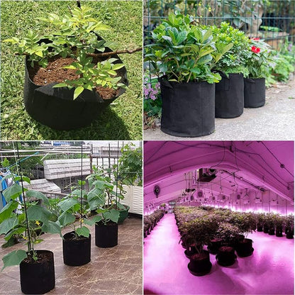 3 Gallon 12-Pack Round Fabric Fabric Aeration Pots Container for Nursery Garden and Planting Grow