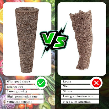 200 Pcs Seed Pods Replacement, Sponges Seed Growth Kit, Grow Sponges for Greenhouses & Germination Equipment, Starter for Indoor Garden System (Black)