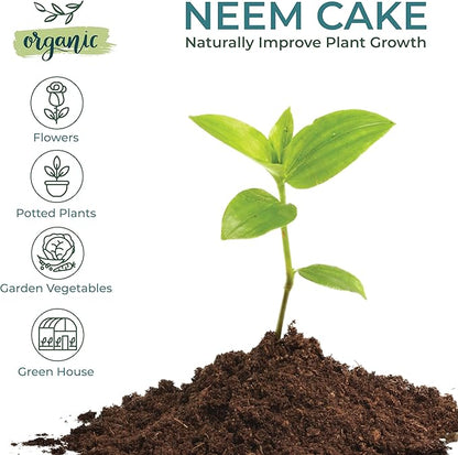 Zatural Natural Neem Cake Powder | Premium Organic Soil Conditioner & Plant Fertilizer | Azadirachta Indica Seed Meal (5 Pounds)