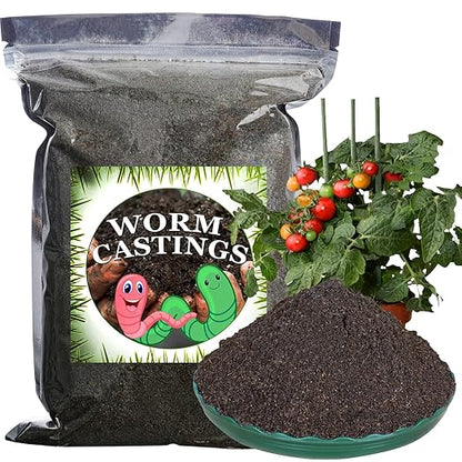 Worm Castings Organic Fertilizer 5.5 LBS by Doter, All Nature Fertilizer for Gardening, Tomato, Strawberry, Flower, and Herbs
