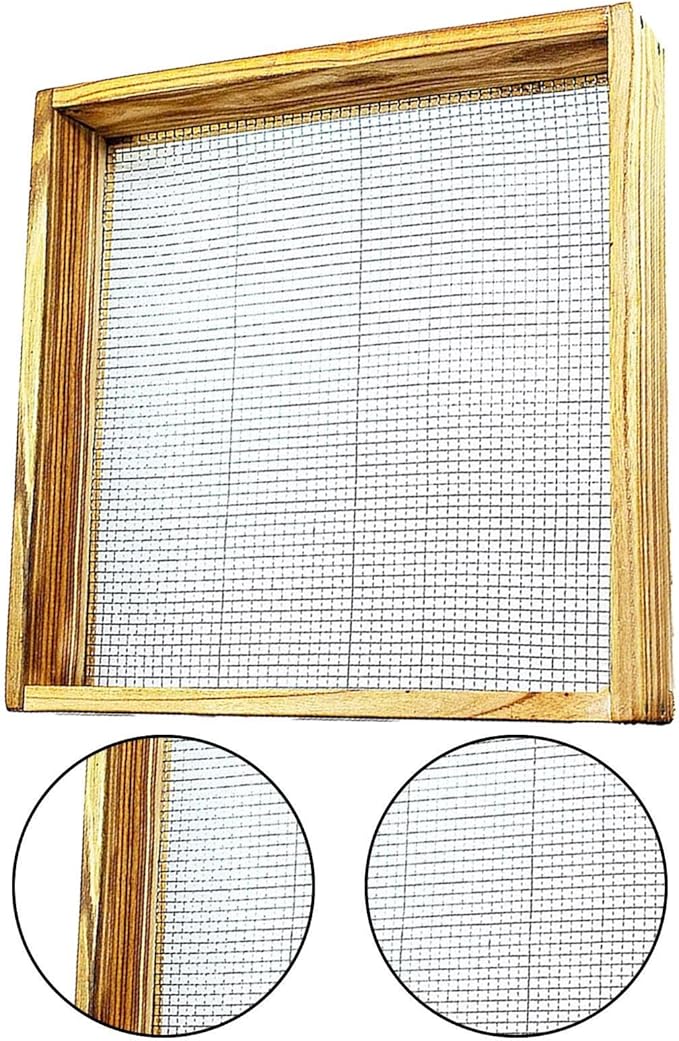 Dirt Sifter Screen - Handheld Garden Sifter | Compost Soil Screen Sifter, Solid Wooden Gravel Sifter, Soil Sieve Dirt Strainer for Compost Dirt Potting Soil Sifting Gravels Peat Moss Bonsai Tool