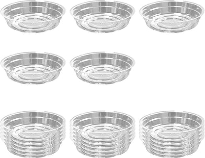 TRUEDAYS 6 Inch 5 Pack Clear Plant Saucers Flower Pot Tray Excellent for Indoor & Outdoor Plants