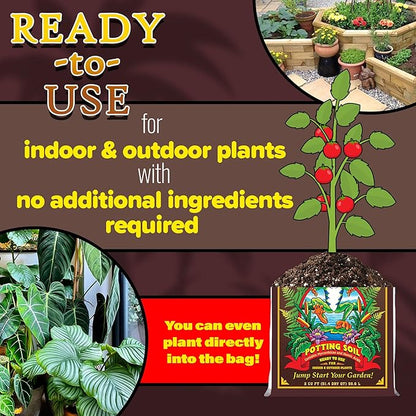 FoxFarm Happy Frog Potting Soil, 2cu ft (Pack of 10) - for Indoor/Outdoor Container Plants, Improves Root Efficiency, pH Adjusted for Optimal Nutrient Uptake - Contains Mycorrhizae and Humic Acids
