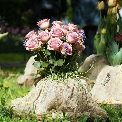 40" x 40 feet Burlap Fabric Roll, Burlap Tree Wrap, Natural Jute Garden Fabric for Outdoor Plant Cover, Weed Barrier Cloth, Landscaping, DIY Crafts, Gardening & Rustic Christmas Party Decor
