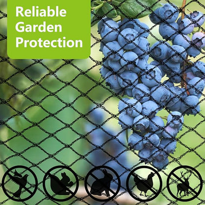 POYEE 7 x 65 FT Bird Netting for Garden Woven Mesh Garden Netting for Plants, Vegetable, Fruit Trees, Blueberry Bushes, Strawberries Against Birds, Deer, Squirrels and Other Animals