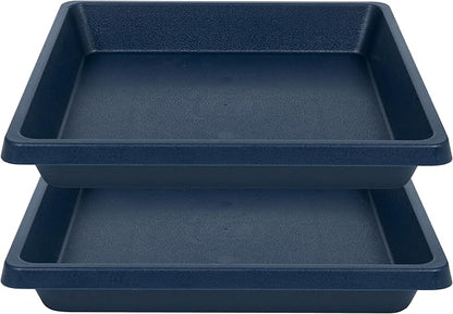 Plant Saucer 12 Inch Square 2 Pack, Plastic Plant Drip Trays, Plant Saucers for Indoors and Outdoors, Flower Pot Saucers, Saucers for Potted Plants, Planter Saucer, Plant Water Catcher Trays for Pots