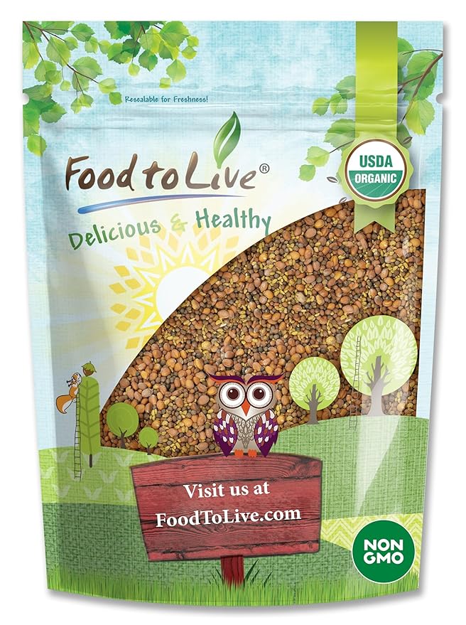 Food to Live Organic Spicy Mix of Sprouting Seeds, 1.5 Pounds — Non-GMO Broccoli, Radish, Alfalfa, Raw, Rich Germination Rate, Non-Irradiated, Pure, Kosher, Vegan Superfood, Bulk, Rich Sulforaphane