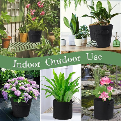12Pcs Lily Plant Pots for Pond, Aquatic Pond Planter for Pond Durable Breathe Reusable Fabric Plant Bags for Aquatic Plants, Potato, Carrot, Onion, Flower (3 Gallon)