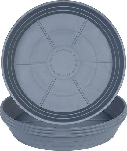 Plant Saucer 14 Inch 4 Pack 6 8 10 12 14 16 18 20 25, Plastic Plant Trays for Pots，Extra-Deep Plant Water Dray Tray, Bird Bath Bowl, Heavy Flower Plant Saucers Indoors and Outdoor No Holes
