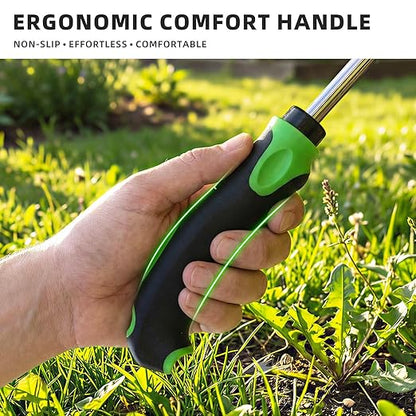 Weed Remover Tool Set - Effortless Weed Puller Tool with Ergonomic Comfort Handle, Uprooting Weeder Tools for Garden Backyard Farm Planting