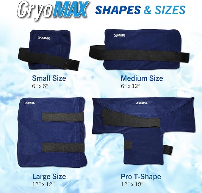 CryoMAX Cold Pack, Reusable, Latex Free, 8 Hour Cold Therapy, Large, 12" x 12" (1 Count)
