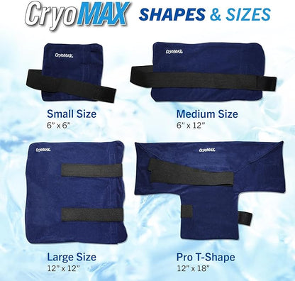 CryoMAX Cold Pack, Reusable, Latex Free, 8 Hour Cold Therapy, Large, 12" x 12" (1 Count)