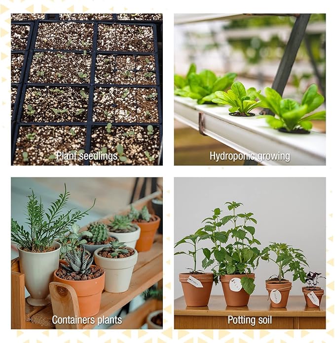Perlite+ Silica - Promotes Strong Plants - Used for Hydroponic Growing Systems, Transplanting, and Potting Soil (3 CF)