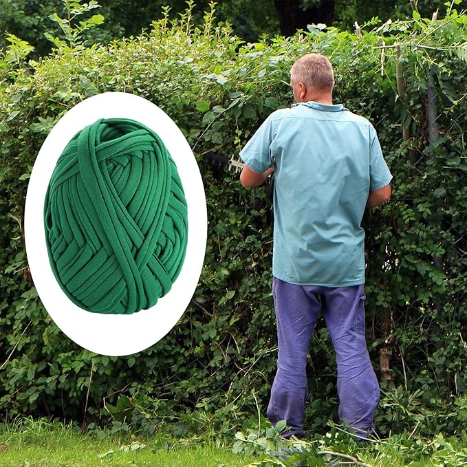 BBTO Green 30 Meter/ 98 Feet Garden Twine Soft Plant Tie Garden String Tree Tie Stretchy Gardening Tape Plant Support for Home Tying Climbing Plants Veggies Flower Supplies Craft(2 Rolls)