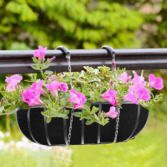 16x120 Inch Fabric Planter Liner Roll for Replacement - Non Woven Plant Felt Liner Roll, Alternative Coconut Fiber Replacement, Easy to Cut for Planter and Hanging Flower Basket Window Box
