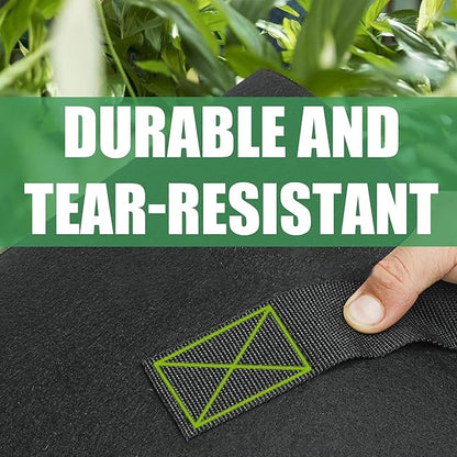 2-Pack 30 Gallon Fabric Grow Bags with Handle, Heavy Duty 300G Thickened Nonwoven with Handles and Reusable, Suitable for Garden Vegetables,Fruits and Flowers(Black)