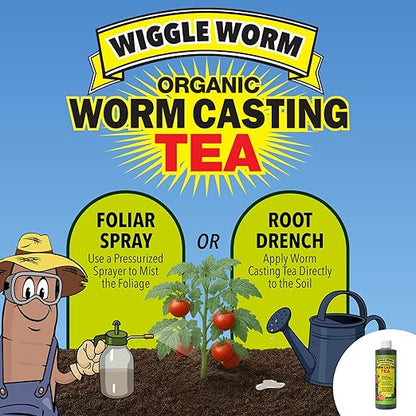 Fertilizer Combo Pack – 30lb Pure Worm Castings Fertilizer and Soil Amendment and 8oz Worm Casting Tea Concentrate for Indoor and Outdoor Gardening