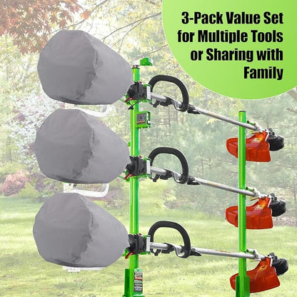 Trimmer Engine Cover, Weed Eater Covers for Weed Eater Edger, Pole Saw, Brush Cutters and Hedge - Heavy Duty Waterproof Cover 3 Pack