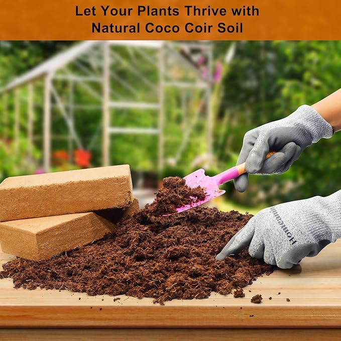 4 Pack Premium Coco Coir Bricks, Coco Coir for Plants, Coconut Fiber Substrate with Low pH & EC, Organic Coconut Fiber for Indoor & Outdoor Gardening and Potting Mix
