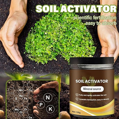 Soil Activator for Plants, 120g Soil Pro Activator, Nauticos SoilActivator, Organic Water-Soluble Formula for Optimal Nutrient Uptake & Root Development, Enhance Growth for Vegetables & All Plants
