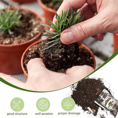 Bonsai Soil Mix 2qt Ready to Use, Organic Bonsai Tree Soil Fits for Small Bonsai Pot, Suitable for Bonsai Seedling, Repotting, or Bonsai Starter Kit, black