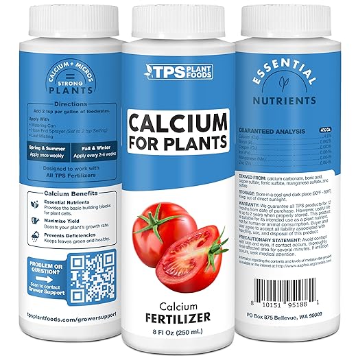 TPS NUTRIENTS Calcium for Plants – Liquid Calcium Fertilizer to Support Healthy Growth & Help Prevent Common Calcium Deficiencies, 32 oz