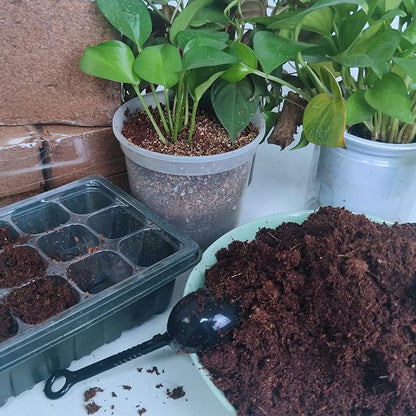 Coco Coir Brick for Plants- 27 Pack Coconut Coir Bricks Premium 100% Organic Peat Moss Mix with Low EC & pH Balance, Fiber Coconut Husk for Planting, Gardening, Potting Soil Substrate