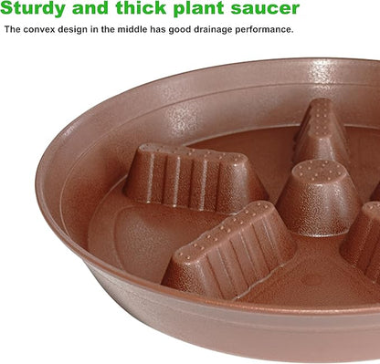 4 Pack Plant Saucer 12 inch, 8 10 14 17 inch, Plant Stand Plastic Plant Saucers for Indoors Outdoor, Heavy Duty Flower Saucers for Potted Plants, Pot Saucers for Plants, Grow Bags Saucers