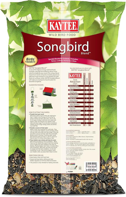 Kaytee Songbird Wild Bird Seed Food, Blended for Grosbeaks, Chickadees, Titmice, Cardinals, Nuthatches & More, 7 Pounds