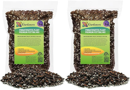 GARDENERA Monstera Pinnatipartita Plant Soil Mix - Premium Blend for Thriving Foliage and Root Development - 10 Quart (2 Bags of 5 Quart)