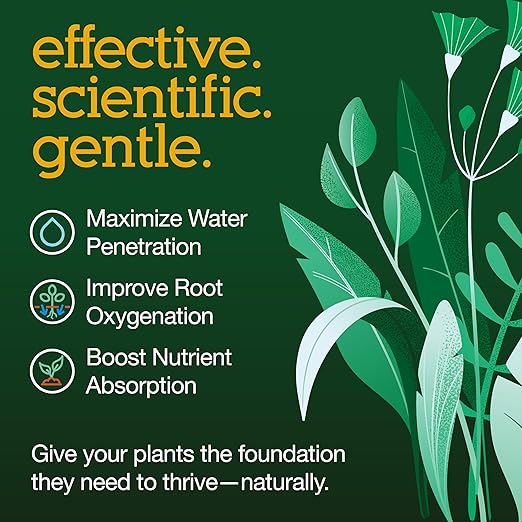OMRI Listed Soil Conditioner & Input Material Wetting Agent | 97% Yucca Schidigera Extract with Citric & Humic Acids | Boosts Water Penetration, Plant Health | Eco-Friendly | 3 Liter