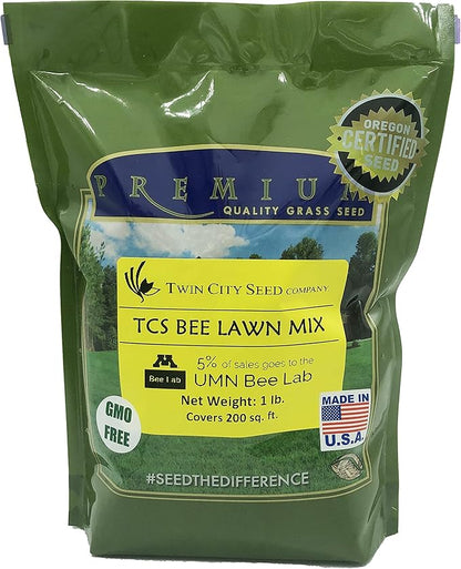 Twin City Seed Co. Bee Lawn Mix, Grass & Flower Mixture, 1 lb Bag
