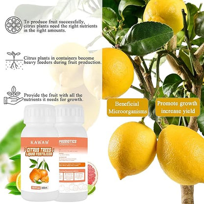 Citrus Fertilizer for All Citrus and Fruiting Trees, Microbial Organic Liquid Plant Food 10 oz (300mL)