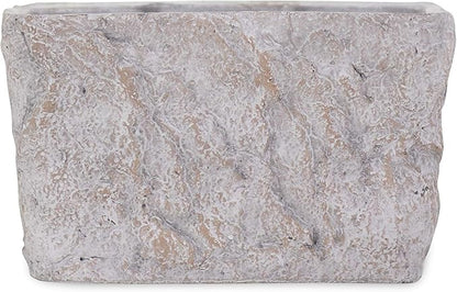 Cheung's Rectangular Cement Ceramic Planter, Gray
