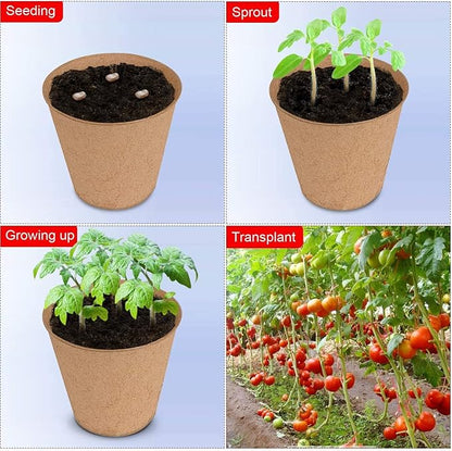 Biodegradable Peat Pots Set (60 Pots)