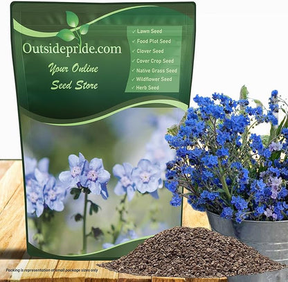Outsidepride Cynoglossum Blue Chinese Forget Me Not Seeds - 5 Lbs. Self-Sowing Annual Flower Seeds for Planting Dense Blue Blooms & Upright Growth Habit for Borders, Pollinator & Cottage Gardens
