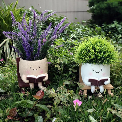 Funny Head Planters Face Pots, Adorable Human Face Flower Planter for Indoor Outdoor Plants, Unique Plant Holder Succulent Cactus Pots