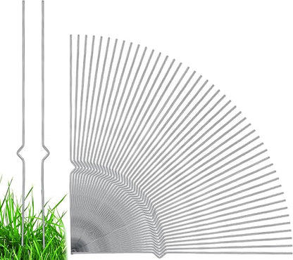 Tatuo 200 Pcs Yard Sign Stakes Heavy Duty 16.5'' Wire Yard Stakes Alternative to H Frame Metal Reusable Sign Holder for Spring Summer Lawn Corrugated Plastic