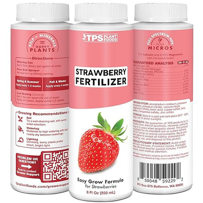 Strawberry Fertilizer – Liquid Strawberry Plant Food for Better Berry Production & Healthy Growth, 8 oz