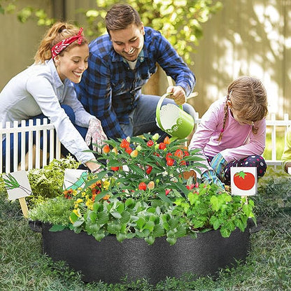 2-Pack 50 Gallon Plant Grow Bags, Large Fabric Raised Garden Bed with Handles,Durable Garden Beds Planters Aeration Gardening Container to Grow Vegetables for Outdoor Plants