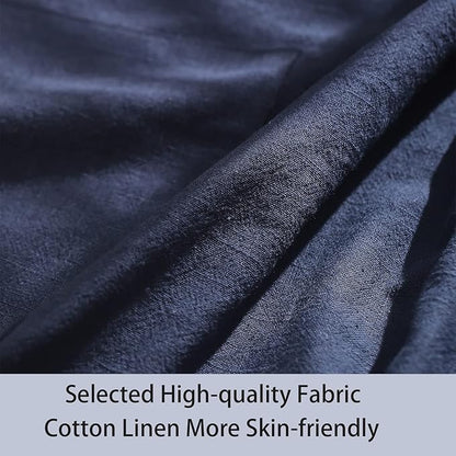 Soft Cotton Linen Apron for Women - Non-tie Cross Back Apron with Pockets, Great for Florist and Kitchen