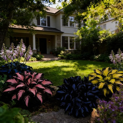 Mixed Hosta Seeds Collection(300+ Seeds),Variegated & Blue Foliage Shade Plants,Giant to Dwarf Perennial Ground Cover Seeds for Low Maintenance Garden