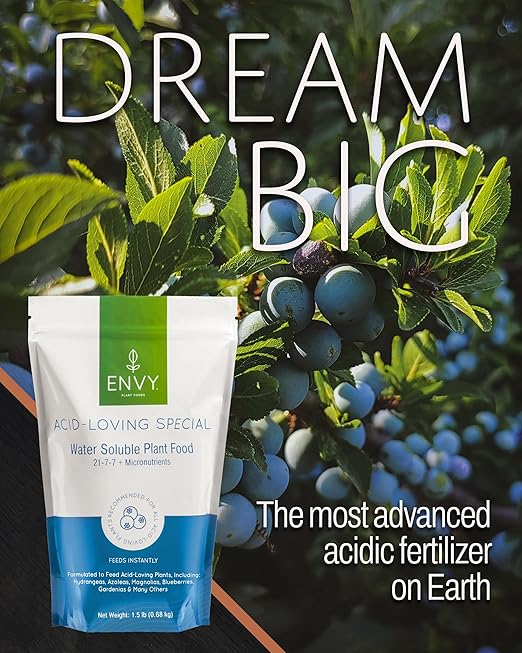 ENVY Plant Foods Acid-Loving Special | Water Soluble Fertilizer | Hydrangea, Azalea, & Blueberry Plant Food (3 Pound)